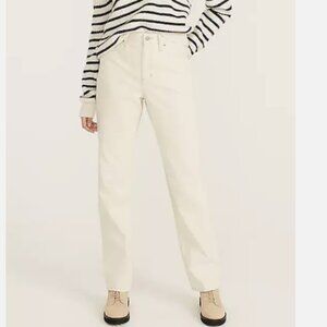 NWT J. Crew‎ Slouchy Boyfriend Jeans in Natural Ecru, Size 25